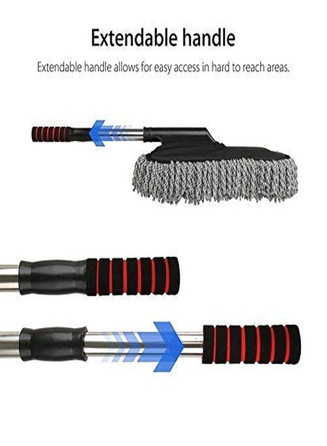 Deoxys Extendable Feather Duster, Bendable Microfiber Duster with Super-Long Adjust Pole up to 100'' &, Hand Duster for Cleaning Dust Cobweb on High Ceiling Fans/Lights/Blinds/Cars(DE-12) - Image 4